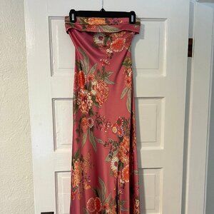 Altar'd State Paityn Floral Strapless Maxi Size